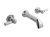 Wall Mounted Bath Spout & Stop Taps - Hudson Reed BC309DL Chrome, Chrome & White colour ,image 1