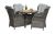 Victoria 4 Seat Rattan Round Dining Set, Grey colour ,image 1