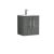 500mm Wall Hung 2 Door Vanity & Basin 2 - Nuie ARN521B Grey, Grey colour ,image 1