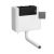 Universal Access Cistern & Black Square Flush Plate - Nuie XTY8M04B Black, Black colour ,image 1