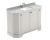1200mm 4-Door Angled Unit & Marble Top 1TH - Hudson Reed LOF460 Timeless Sand, Grey colour ,image 1