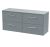 1200mm Wall Hung 4 Drawer Vanity & Worktop - Hudson Reed JNU2324W2 Grey, Grey colour ,image 1