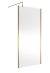 1000mm Outer Framed Wetroom Screen with Support Bar - Hudson Reed WRSOBB10 Brushed Brass, Brass colour ,image 1
