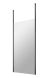 1000mm Wetroom Screen with Ceiling Posts - Hudson Reed BGPCP10 Matt Black, Black colour ,image 1