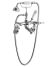 Wall Mounted Bath Shower Mixer - Hudson Reed BC304HLWM Chrome, Chrome & White colour ,image 1