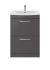 600mm Floor Standing Cabinet With Basin 4 - Nuie ATH076G Gloss Grey, Grey colour ,image 1