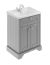 600mm Cabinet & Basin (1TH) - Hudson Reed LOF203 Storm Grey, Grey colour ,image 1