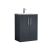 600mm Floor Standing 2 Door Vanity & Basin 4 - Nuie DPF1425G Black, Black colour ,image 1