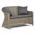 Regent 2 Seat Rattan Sofa Set with Cushions Included - Grey