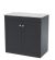 800mm Floor Standing 2-Door Vanity with Marble Top - Nuie CLC1426GMT Black, Black colour ,image 1