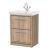 600mm Floor Standing 2-Drawer Vanity with Basin - 1 Tap Hole - Hudson Reed LIL3033A Oak, Oak colour ,image 1