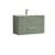 800mm Wall Hung 2 Drawer Vanity & Basin 2 - Nuie DPF895B Green