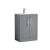 600mm Floor Standing 2 Door Vanity & Basin 2 - Nuie DPF225B Grey, Grey colour ,image 1