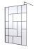 1400mm Abstract Frame Wetroom Screen - Hudson Reed WRSFB14 Matt Black, Black colour ,image 1