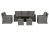 Paris 7 Seater 6Pc Deluxe Sofa Dining Set, Grey colour ,image 1
