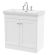 800mm Floor Standing 2-Door Vanity & Basin 3TH - Nuie CLC126B White, White colour ,image 1