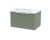 600mm Wall Hung Single Drawer Vanity & Laminate Worktop - Hudson Reed DFF894LCM Green, Green colour ,image 1