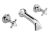 Wall Mounted Bath Spout & Stop Taps - Hudson Reed BC309HX Chrome, Chrome & White colour ,image 1