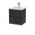 500mm Wall Hung 2 Drawer Unit & Basin 1 - Nuie HAV2602A Brown, Brown colour ,image 1