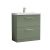 800mm Floor Standing 2 Drawer Vanity & Basin 3 - Nuie ARN835D Green, Green colour ,image 1