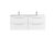 1440mm Double Cabinet & Basin - Hudson Reed QUA001 Gloss White, White colour ,image 1