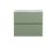 600mm Wall Hung 2 Drawer Unit & Laminate Top - Hudson Reed URB804LBG Green, Green colour ,image 1