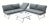 Kimmie Rattan Corner Sofa with Adjustable Headrest, White colour ,image 1