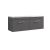 1200 Wall Hung 2-Drawer Unit & Laminate Worktop - Nuie ATH077LCM2 Grey, Grey colour ,image 1