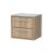 600mm Wall Hung 2-Drawer Vanity with Marble Worktop - Hudson Reed LIL3024GMT Oak, Oak colour ,image 1