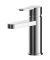 Mono Basin Mixer With Push Button Waste - Nuie ARV305 Chrome, Chrome colour ,image 1
