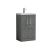 500mm Floor Standing 2 Door Vanity & Polymarble Basin - Nuie PAL004 Anthracite Woodgrain, Brown/Grey colour ,image 1