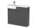 1000mm Combination Unit & Left Hand Semi Recessed Basin - Hudson Reed CBI944 Gloss Grey, Grey colour ,image 1