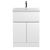 600mm Floor Standing 2-Door/Drawer Vanity Unit & Basin 3 - Hudson Reed URB103D Satin White, White colour ,image 1