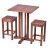 Melton Wooden Square Bar Table with 2 bar stools - 2 Seat Bistro Set
