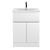 600mm Floor Standing 2 Door/Drawer Vanity Unit & Basin 4 - Hudson Reed URB103G Satin White, White colour ,image 1
