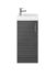 400mm Floor Standing Vanity & Basin - Nuie MIN003 Anthracite Woodgrain, Brown/Grey colour ,image 4