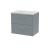 600mm Wall Hung 2 Drawer Vanity & Laminate Top - Hudson Reed JNU2324LBG Grey, Grey colour ,image 1