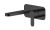 Wall Mounted 2 Tap Hole Basin Mixer With Plate - Nuie ARV428 Matt Black, Black colour ,image 1