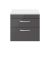 600mm Wall Hung Cabinet With Sparkling White Worktop - Nuie ATH078LSW Gloss Grey, Grey colour ,image 1