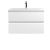 800mm Wall Hung 2-Drawer Vanity Unit & Basin 1 - Hudson Reed URB106A Satin White, White colour ,image 1