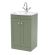 500mm Floor Standing 2-Door Unit & Curved Basin - Nuie CLC823J Green, Green colour ,image 1