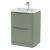 600mm Floor Standing 2 Drawer Vanity & Polymarble Basin - Nuie LUN801 Green, Green colour ,image 1