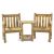 Darwin 2 Seat Wooden Garden Companion Bench - Neutral Green - FSC Mix Credit