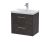 600mm Wall Hung 2 Drawer Vanity & Basin 3 - Hudson Reed JNU2624D Brown, Brown colour ,image 1