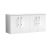 1200mm Wall Hung 4 Door Vanity & Worktop - Nuie ARN123W2 White, White colour ,image 1