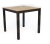 Ascot 700 x 700 Rattan Square Polywood Top Dining Table - Black and Brown