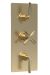 Triple Thermostatic Shower Valve With Diverter - Nuie CLL8023 Brass, Brass colour ,image 1