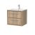 600mm Wall Hung 2-Drawer Vanity with Basin - 1 Tap Hole - Hudson Reed LIL3024C Oak, Oak colour ,image 1