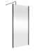 1000mm Outer Framed Wetroom Screen with Support Bar - Hudson Reed WRSOBP10 Matt Black, Black colour ,image 1