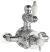 Twin Thermostatic Shower Valve - Nuie A3056 Chrome, Chrome colour ,image 1